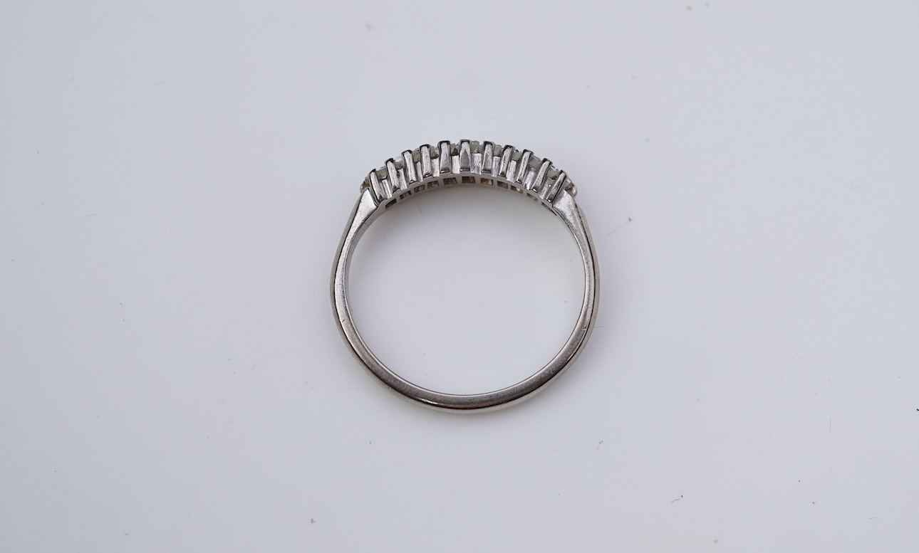 A baguette diamond ring